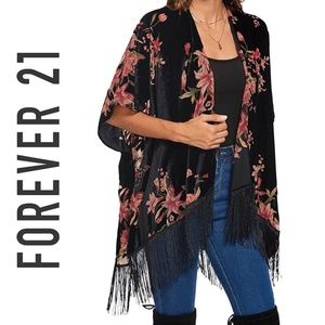 FOREVER 21 Floral kimono coverup | Small